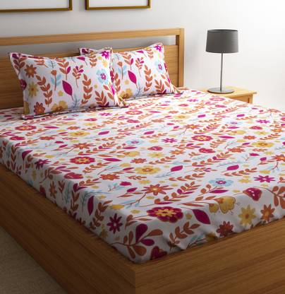 Flipkart SmartBuy 180 TC Cotton Double Printed Flat Bedsheet