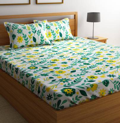 Flipkart SmartBuy 180 TC Cotton Double Printed Flat Bedsheet
