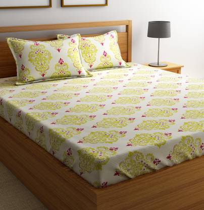 Flipkart SmartBuy 180 TC Cotton Double Printed Flat Bedsheet