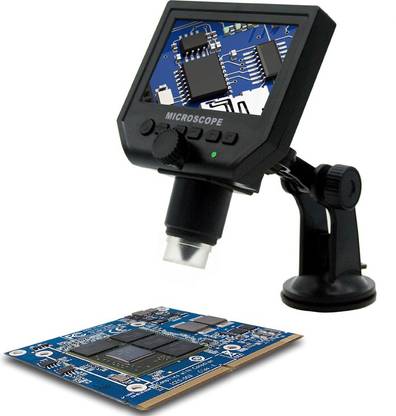 VTECH HD Digital Microscope - 600x Zoom, 4.3-Inch HD Display, Built-In Battery, FHD Video Recording, Timestamp, Motion Detection Microscope Slide Box