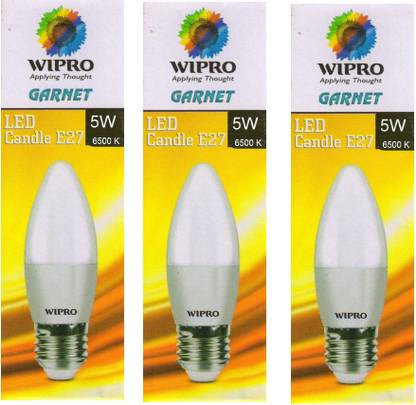 Wipro 5 W Basic Candle E27 LED Bulb