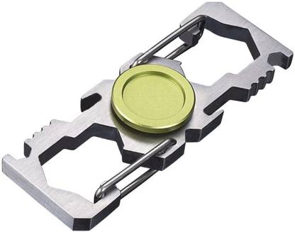 MERAAKART 6 IN 1 MULTIPURPOSE FIDGET SPINNER (KEYCHAIN,BOTTLE OPENER,WRENCH,CARABINA,NAIL CLIPPER)