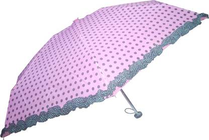 VKT Smallest 4 Fold Bobby Print With Lace Umbrella