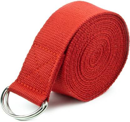 Ipop Retail 6 FEET RED Cotton Yoga Strap