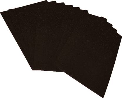 StealODeal Black Art & Craft Glitter Foam Sheet Paper - A4 Size Set of 10 Sheets