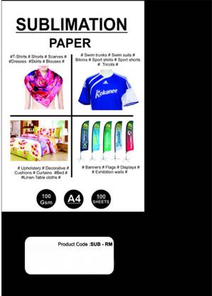 Ink Well Sublimation RM Paper Yellowish Paper A4 Size - 100 Sheet, 100 GSM Unruled A4 100 gsm Printer Paper