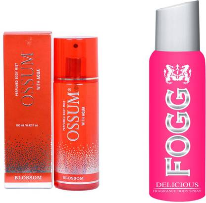 FOGG DELICIOUS DEODORANT 120ml + OSSUM BLOSSOM PERFUME Eau de Parfum - 190 ml