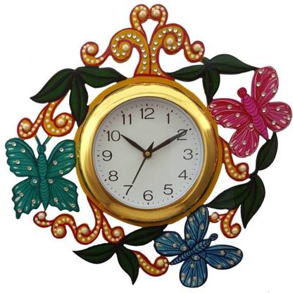 Pawan handicrafts & industries Analog 34 cm X 32 cm Wall Clock