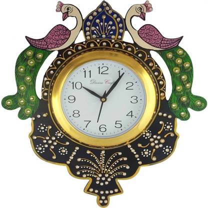 Pawan handicrafts & industries Analog 36 cm X 31 cm Wall Clock