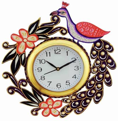 Pawan handicrafts & industries Analog 35 cm X 35 cm Wall Clock