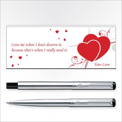 PARKER Vector Valentine Edition Stainless Steel CT (RB) Roller Ball Pen