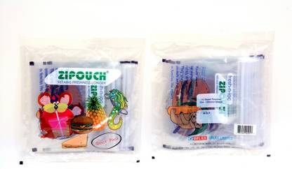Zipouch Snack Pack - Combo of 10 x 15 Pouches = Total 150 Pouches - (Zipper Lock) - Plastic Storage Pouch