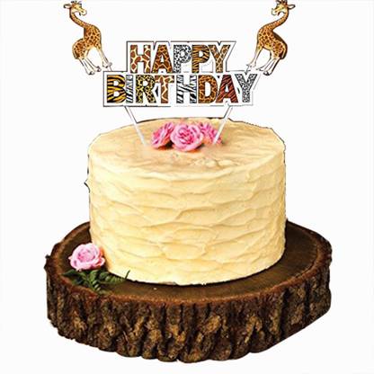 Party Propz Multicolor JUNGLE BIRTHDAY DECORATION/CAKE TOPPER (SET OF 1)/ JUNGLE PARTY SUPPLIES