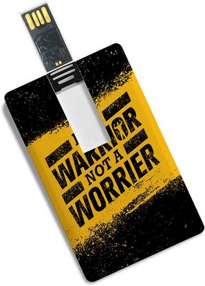 100yellow Credit Card Shape Motivational Quote Printed Fancy 16GB Pen Drive/Data Storage 16 GB Pen Drive Compatible with Netbook, Gaming Console, Desktop Computer, Tablet, Mobile, Audio Player, Television, Laptop USB 2.0 Plastic Case