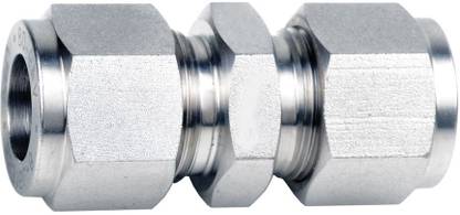 Ks lok Om Tubes Stainless Steel 304 Union Tube Fittings 4mm (Pack of 5) 2-Way Union Pipe Joint