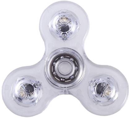 EMOB Crystal Transparent LED Light Fidget Hand Spinner Toy With Three Different Led Light Mode
