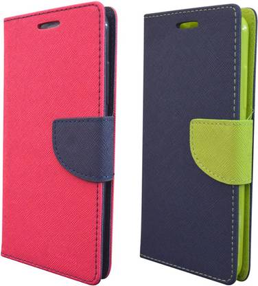 Coverage Flip Cover for SAMSUNG Galaxy On8 Coverage Flip cover for Samsung Galaxy ON 8::Samsung Galaxy ON8 - Pink::Blue