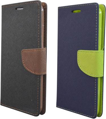 Coverage Flip Cover for SAMSUNG Galaxy On8 Coverage Flip cover for Samsung Galaxy ON 8::Samsung Galaxy ON8 - Black Brown::Blue