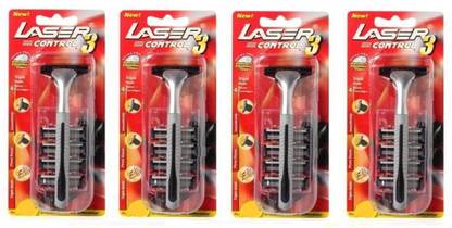 LASER Control 3 Razor Set (4 Razor, 20 Cartridges)