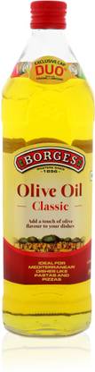 BORGES Classic Olive Oil Glass Bottle  (1 L)