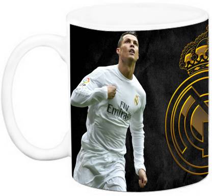 EFW FOOTBALL CLUB - REAL MADRID - Cristiano Ronaldo (Design 1) Ceramic Coffee Mug