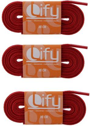 Lify Formal Flat- RED -4MM Flat- 80CM Long- 3Pair Shoe Lace