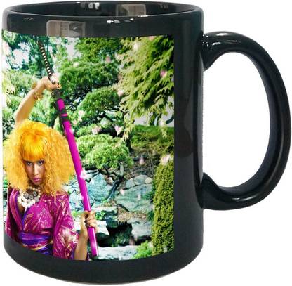 Arkist nicki minaj samurai wallpaper Black Ceramic Coffee Mug