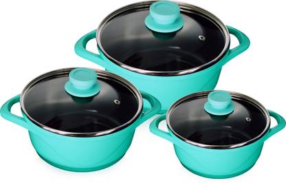 WONDERCHEF Ceramide Set Aqua Marine Pot 24 cm diameter 1 L capacity with Lid