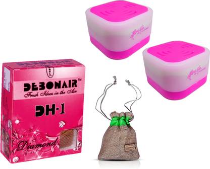 AUTO PEARL Bubble Gum, Woody Automatic Debonair Mama Mia Car Dashboard Air Freshener - Bubble Gum & Debonair - Premium Potli Jute Bag Car/Home/Office Air Freshner Diffuser Sachet - Diamond