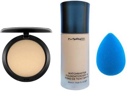 M.A.C Studio Fix Compact & Matchmaster Foundation With Spongy Blender Puff