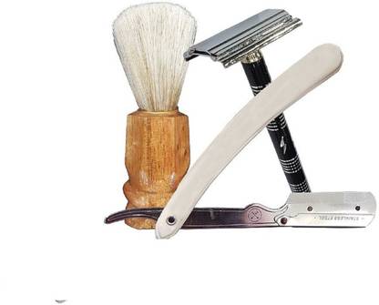 kabello Imported Quality Salon Use Shaving Brush / Razor / blade