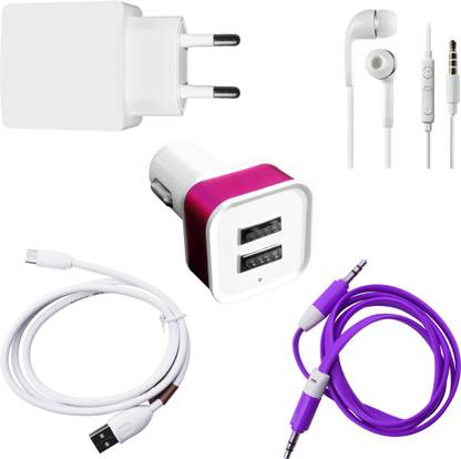 DAKRON Wall Charger Accessory Combo for iBall Andi 4.5 M Engima