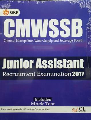 Cmwssb Chennai Metropolitan Water Supply and Sewerage Board (Junior as 1 Edition