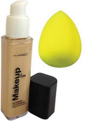 M.A.C Makeup Foundation With Puff For Charming Beauty