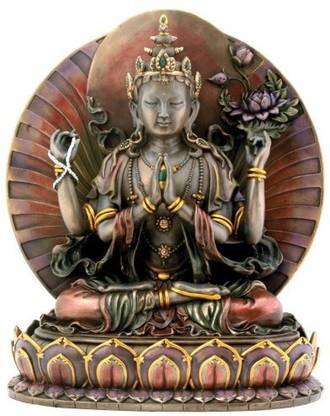 Redbag Bodhisattva Avalokiteshvara Fine Quality Cast Resin Statue Decorative Showpiece  -  24.13 cm