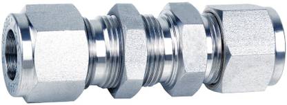 Ks lok Om Tubes Stainless Steel 304 Bulkhead Union Tube Fittings 8mm (Pack of 5) 2-Way Union Pipe Joint