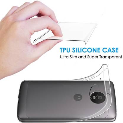 CASE CREATION Back Cover for Motorola Moto G plus (5th gen) Crystal Clear Totu Silicone Transparent Flexible Soft Corner protection Slim Back Case Back Cover