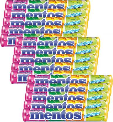 Mentos Chewy Rainbow Stick Assorted Mouth Freshener