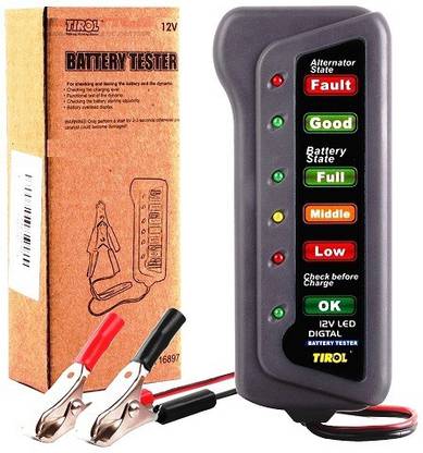 GENERIC New 12V Battery Load Display Testing System Tester Alternator Tool With Clips KG Analog Battery Tester