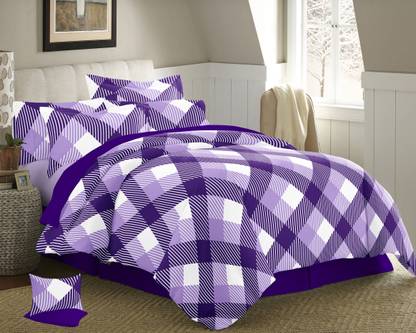 Raheja Textiles Cotton Double Flat Checkered Bedsheet