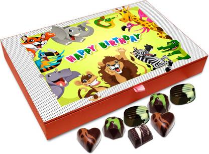 Chocholik Gift Box - Happy Birthday Little Champ Chocolate Box - 12pc Truffles