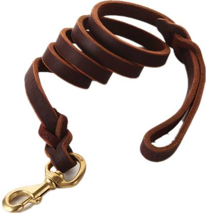 Skora Braided Leather Dog Leash 6 ft - K9 Walking Training Leads for German Shepherd 6 cm Dog Strap Leash