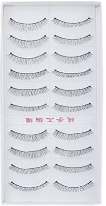 Siempre21 10 Pairs Black Sparse False Eyelashes Eye Lashes Extension Make up