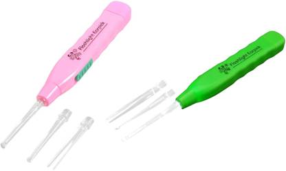 Pin to Pen 5 in 1 Flash Light Ear Pick set of 2