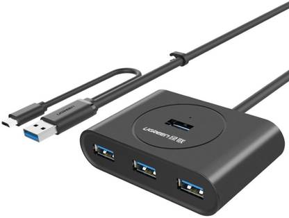 Ugreen UGREEN USB 3.0 Hub Micro USB OTG Adapter with 4 USB Ports for Macbook air, Surface, Laptop, OTG Compatible Android Cell Phone and Tablet 20292 USB Hub