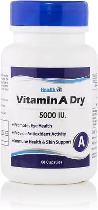HealthVit Vitamin A Dry 5000 IU 60 Capsules