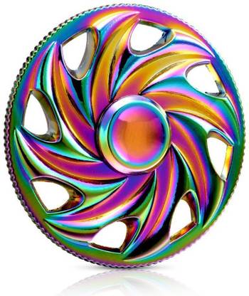 VibeX ™ Fidget Spinner Toy, Hand Spinner Low Noise High Speed Focus Toy with Stainless Steel Bearing (Rainbow Wheel)