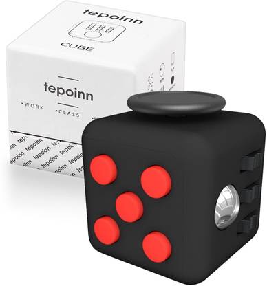 VibeX ® Fidget Cube 6 Sides Stress Releaser Ball Anti-anxiety Depression Figit Dice Prime Focus Toy for Children, Students, Adults 5-clicker Edition