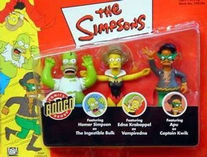 Simpsons Homer As the Ingestible Bulk Vampiredna,& Apu As Captain Quick