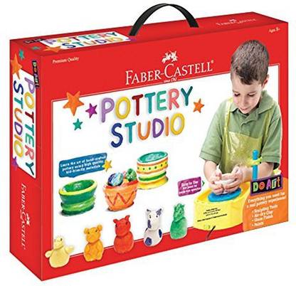 FABER-CASTELL Do Art Pottery Studio, Pottery Wheel Kit For Kids